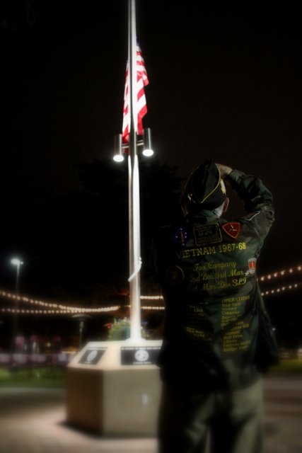 Vietnam Vet at Artesia's Veterans Memorial.