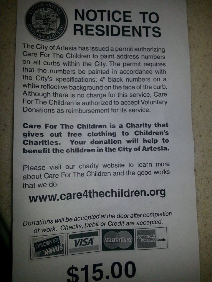 Curb Painting Notice